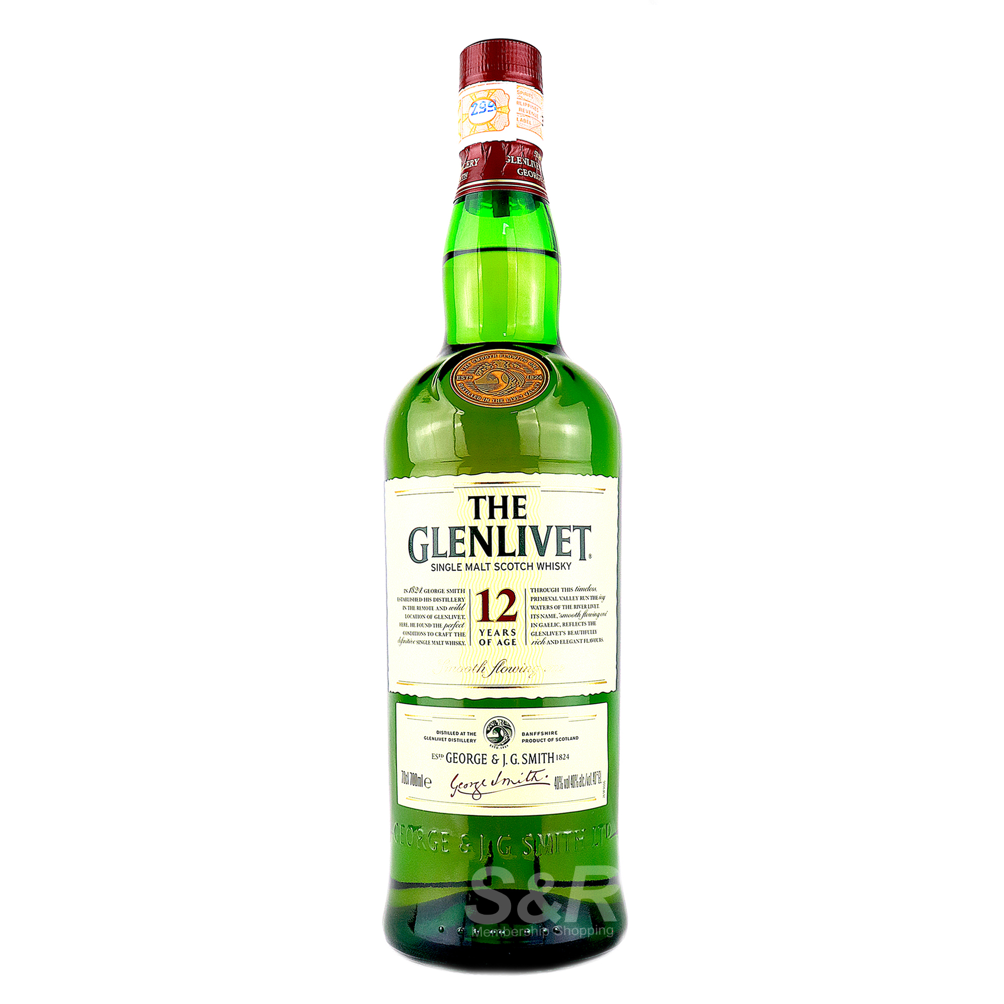 The Glenlivet Single Malt Scotch Whisky 12 Years 700mL